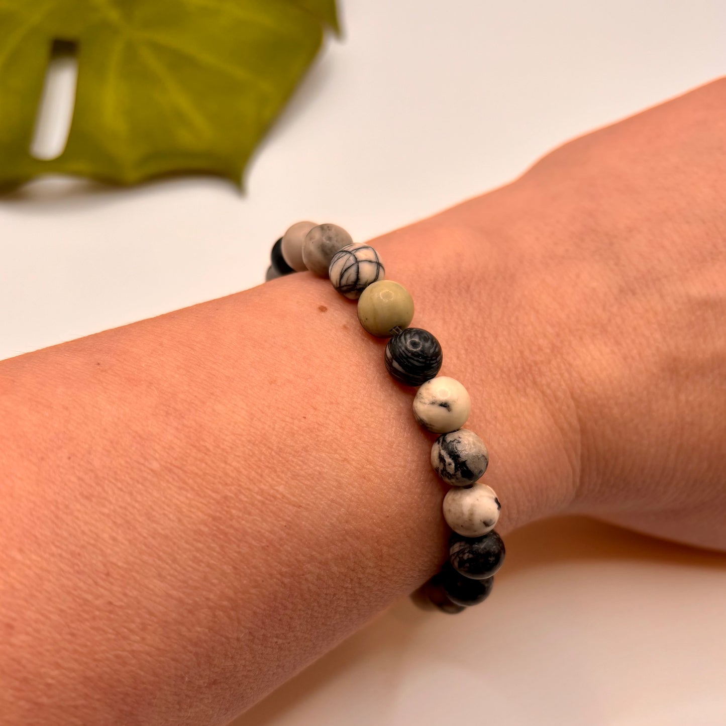 Netstone Jasper Bracelet (Medium Beads)