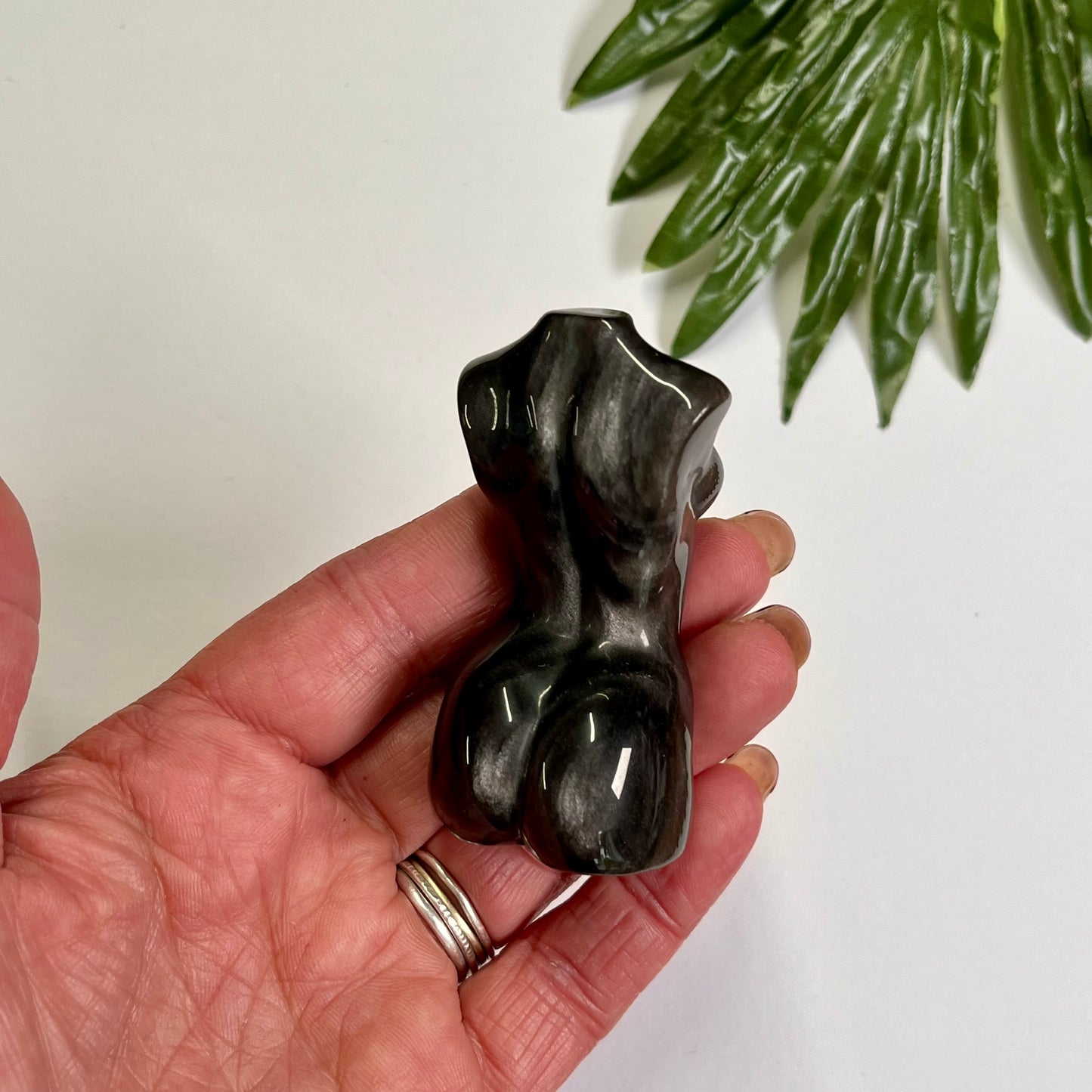 Silver Sheen Black Obsidian Body #1