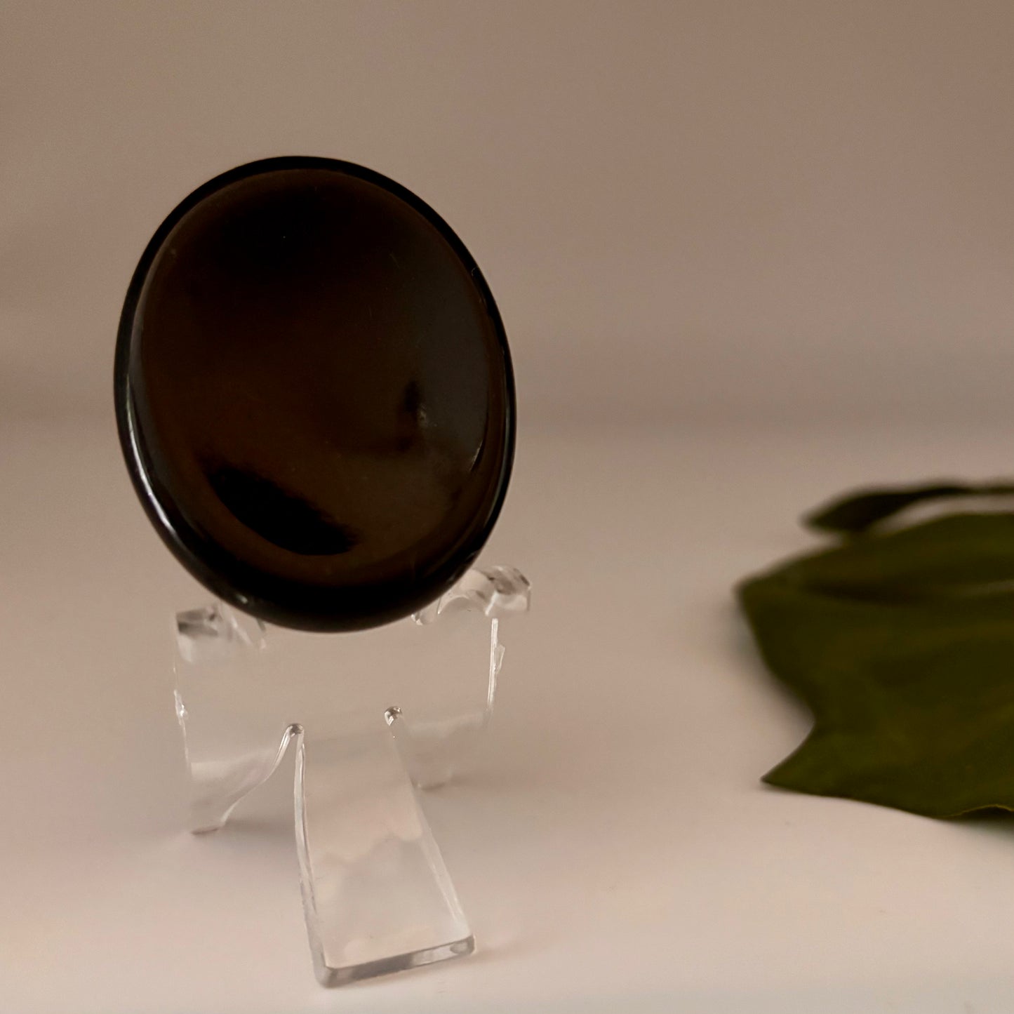 Black Obsidian Worry Stone - Oval