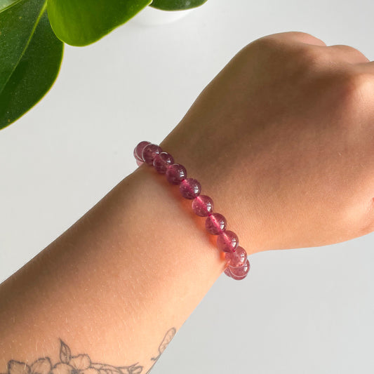 Crystal Bracelets & Strawberry Quartz for love and compassion