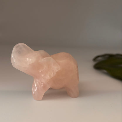 Rose Quartz Elephant