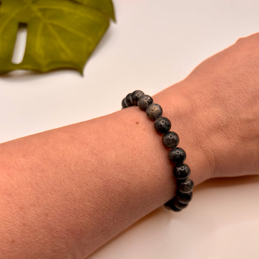 Larvikite Bracelet (Medium Beads)