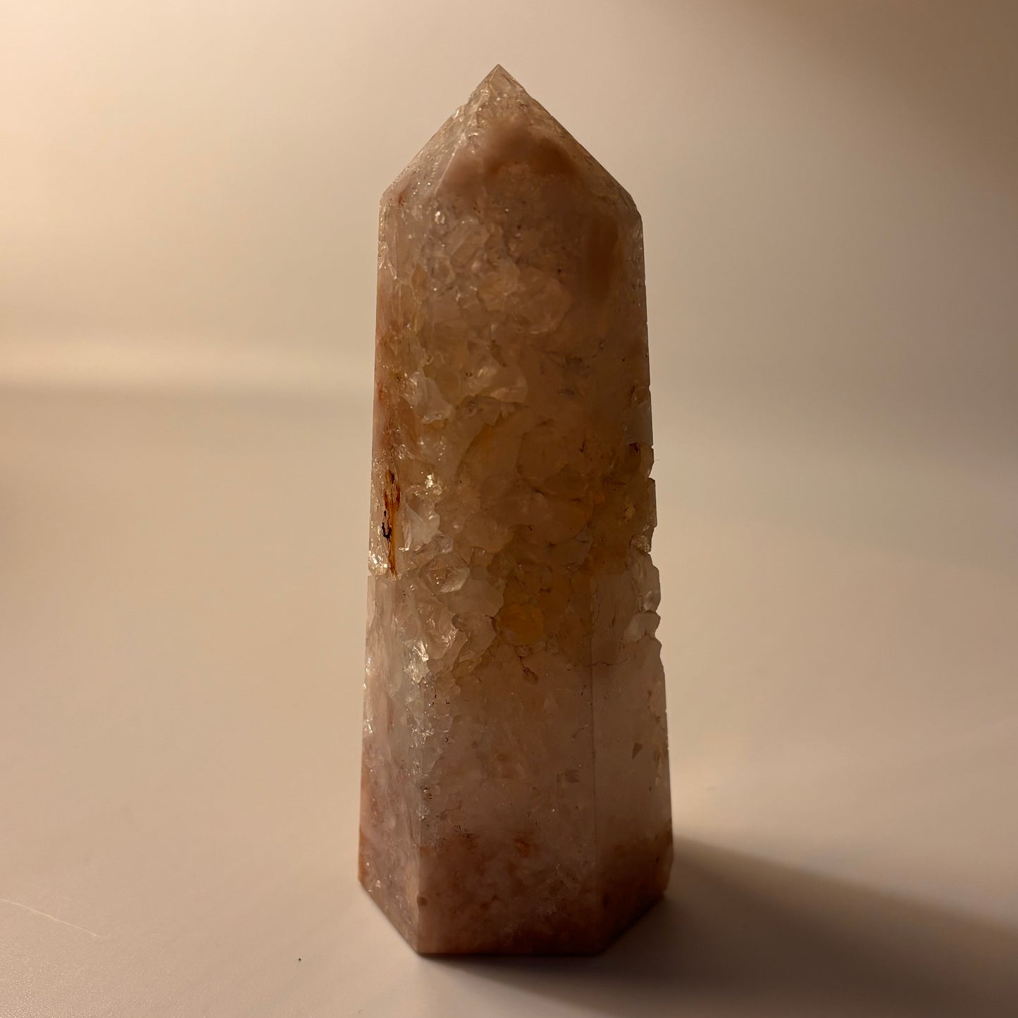 Pink Amethyst, Quartz & Flower Agate Tower #4