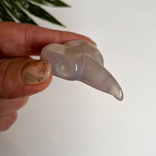 Agate Crow Head #2