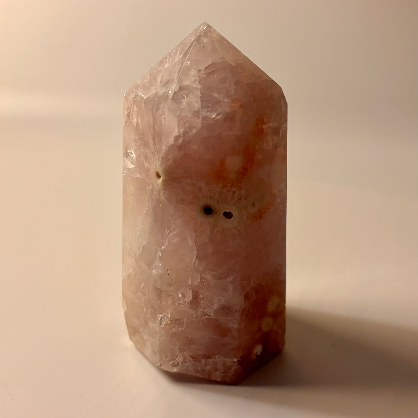 Pink Amethyst & Flower Agate Tower #3