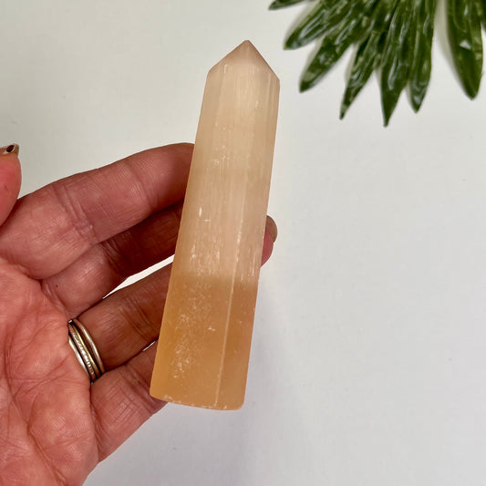 Peach Selenite Tower #2