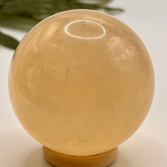 Honey Calcite Sphere