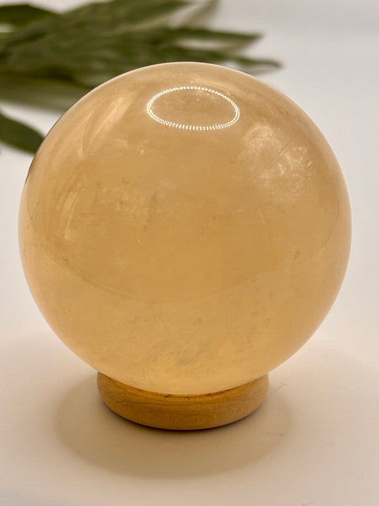Honey Calcite Sphere