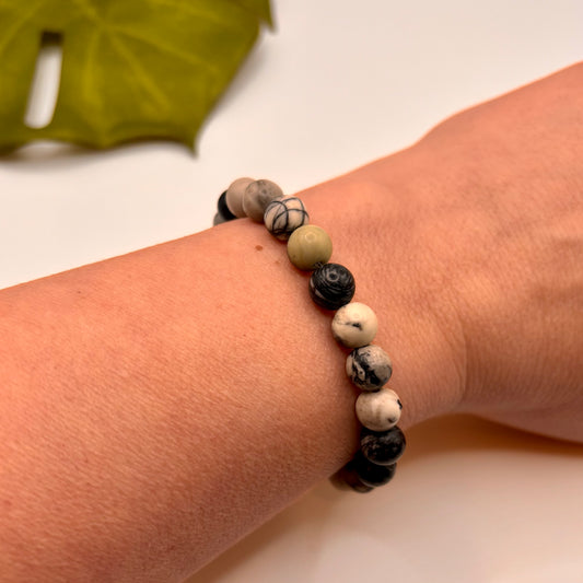 Netstone Jasper Bracelet (Medium Beads)