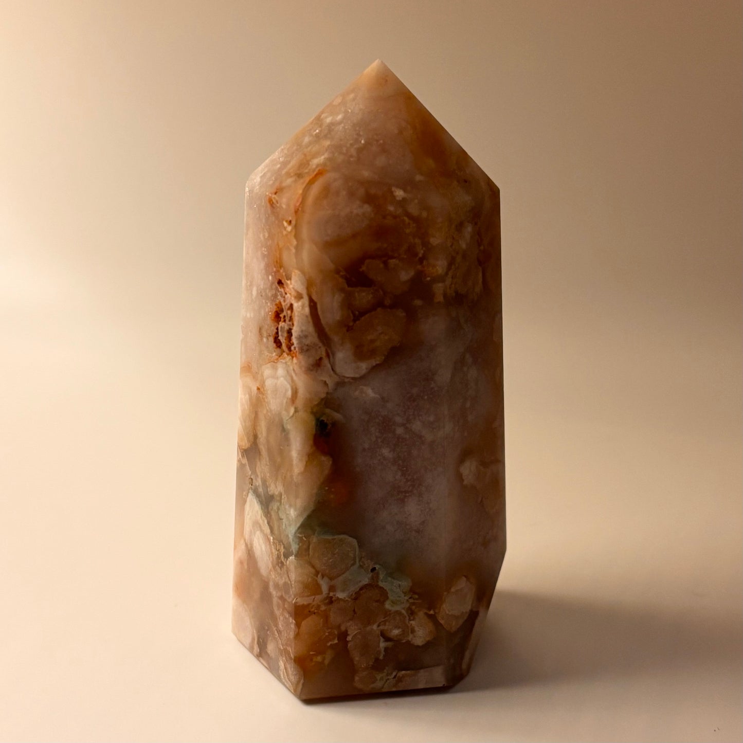 Pink Amethyst, Black Flower Agate & Flower Agate Tower #5