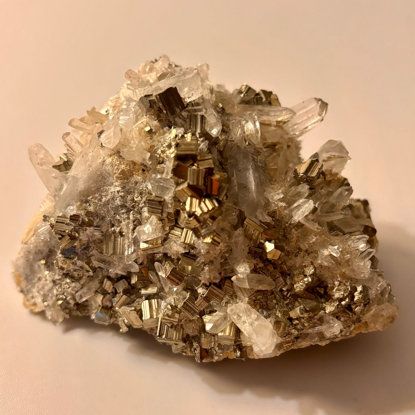 Clear Quartz with Pyrite #2