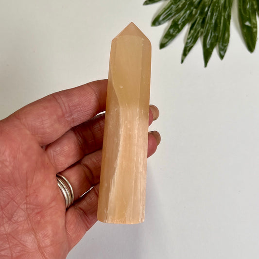 Peach Selenite Tower #3