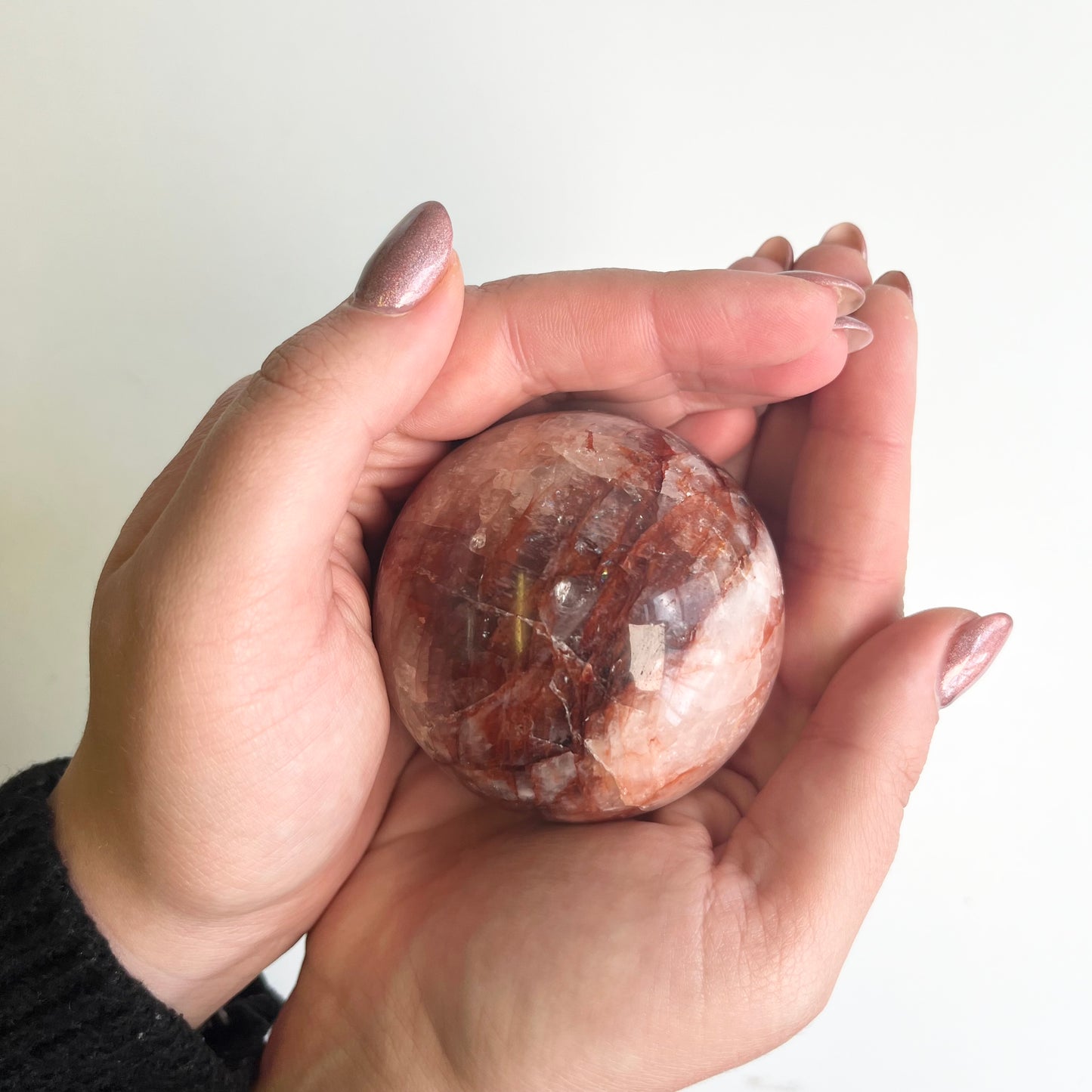 Large Fire Quartz Sphere