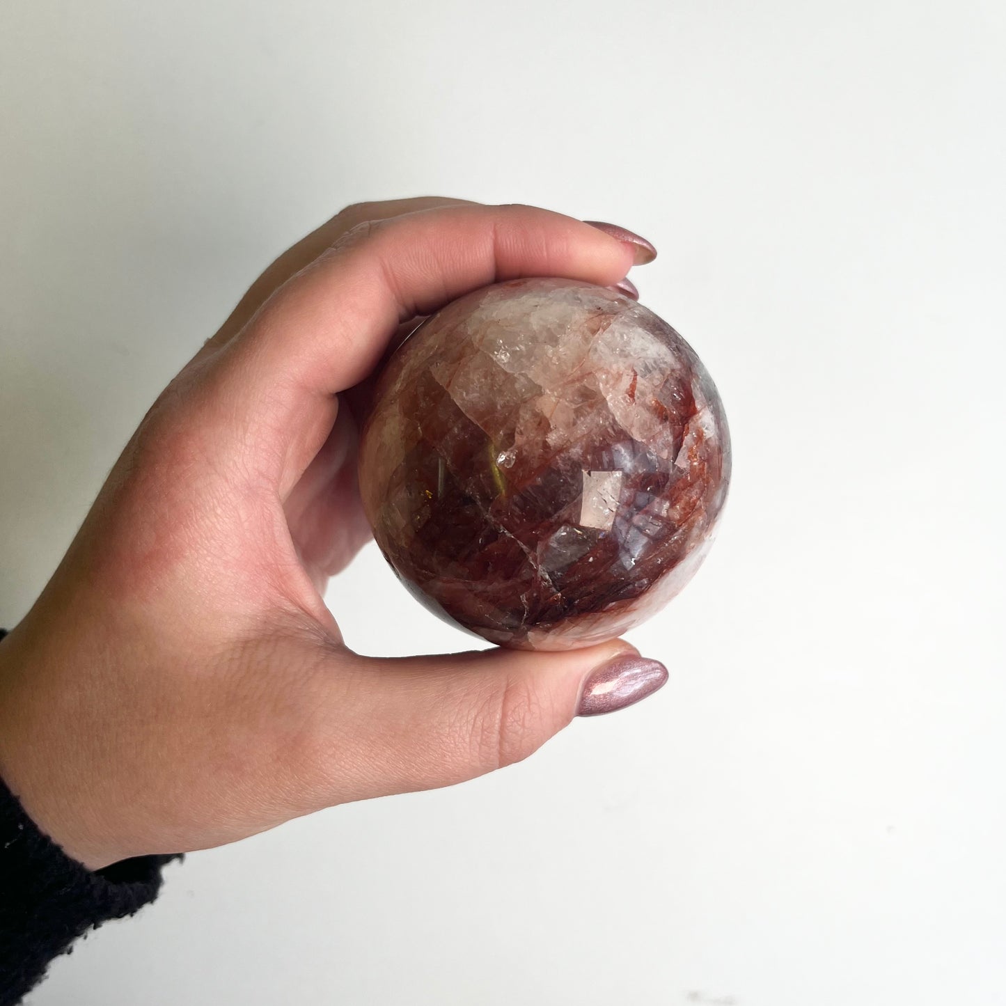 Large Fire Quartz Sphere