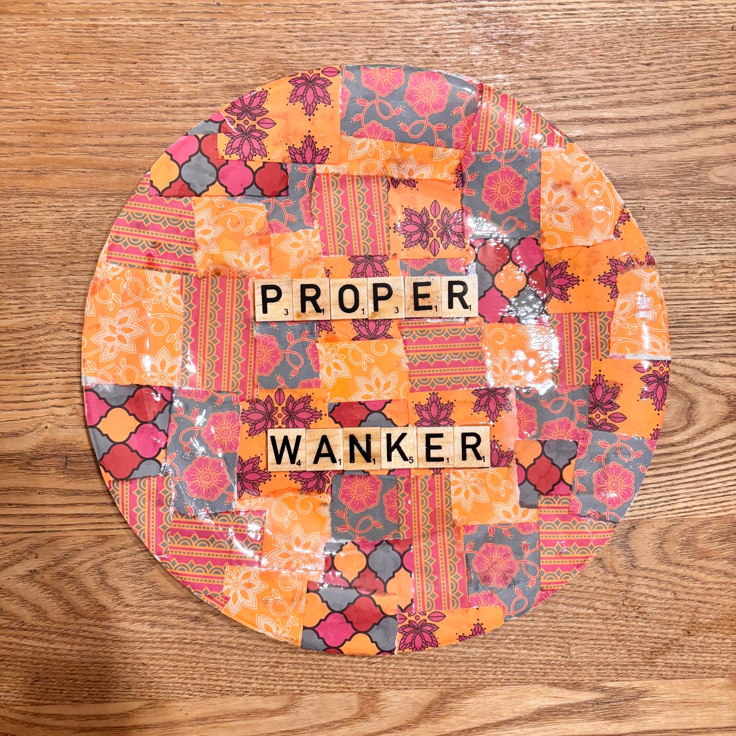 'Proper Wanker' Plate