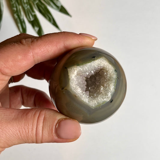 Agate Sphere #2 with Druzy