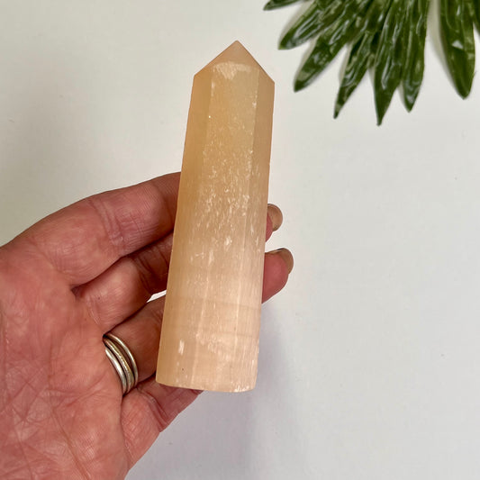 Peach Selenite Tower #5