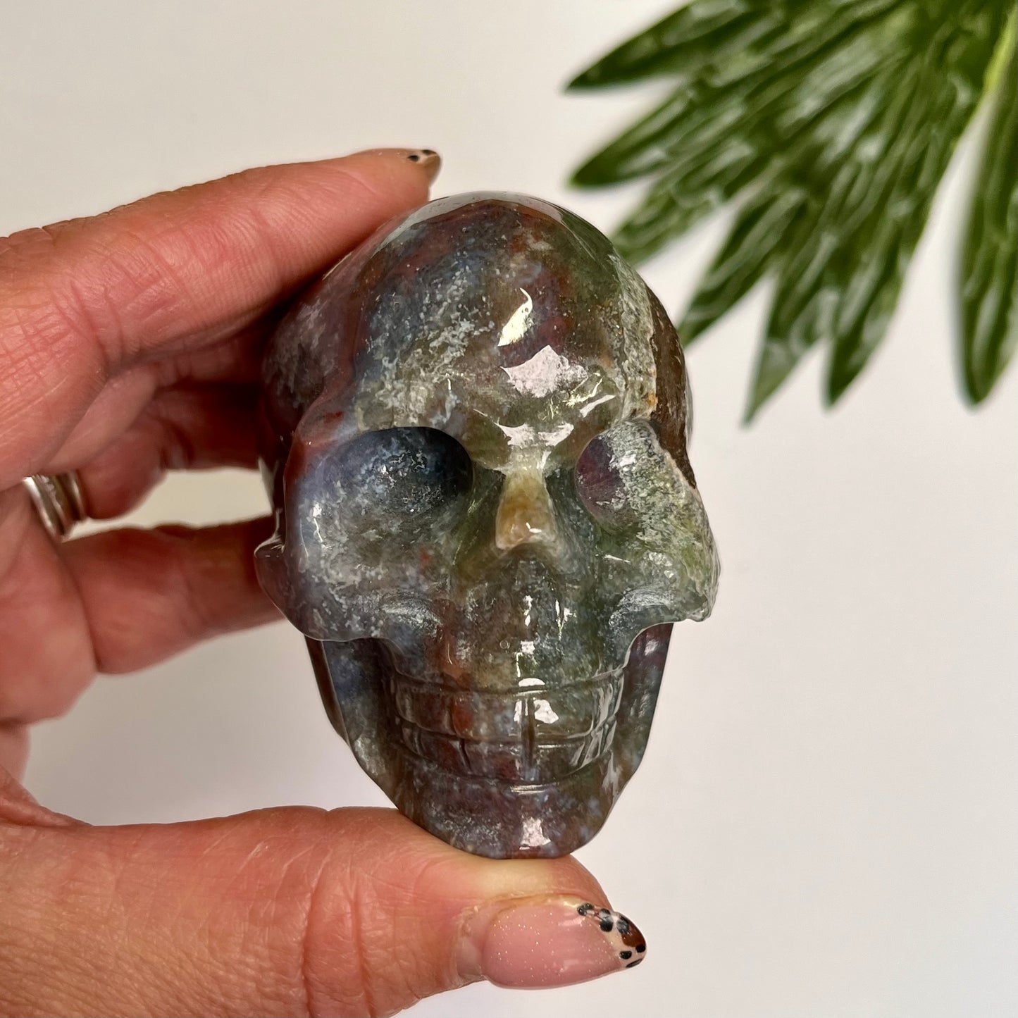 Ocean Jasper Skull