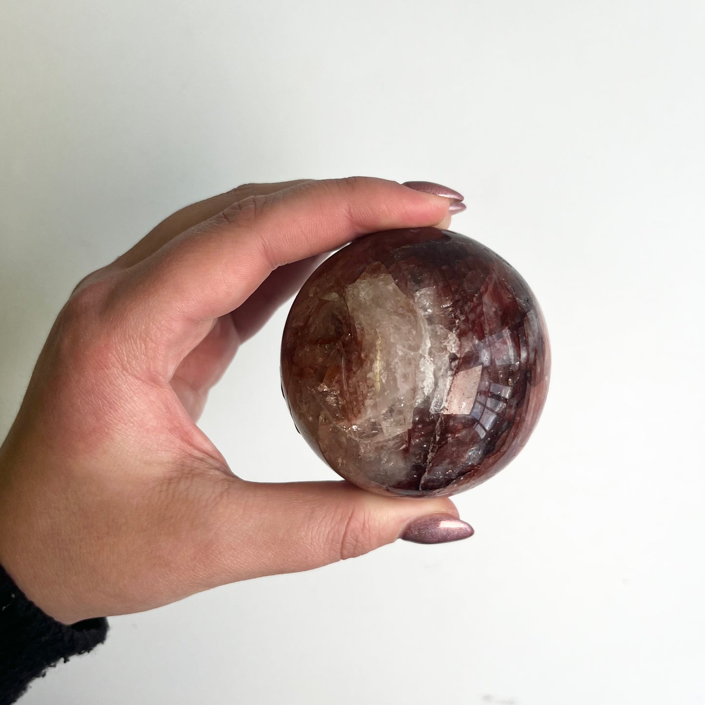 Large Fire Quartz Sphere