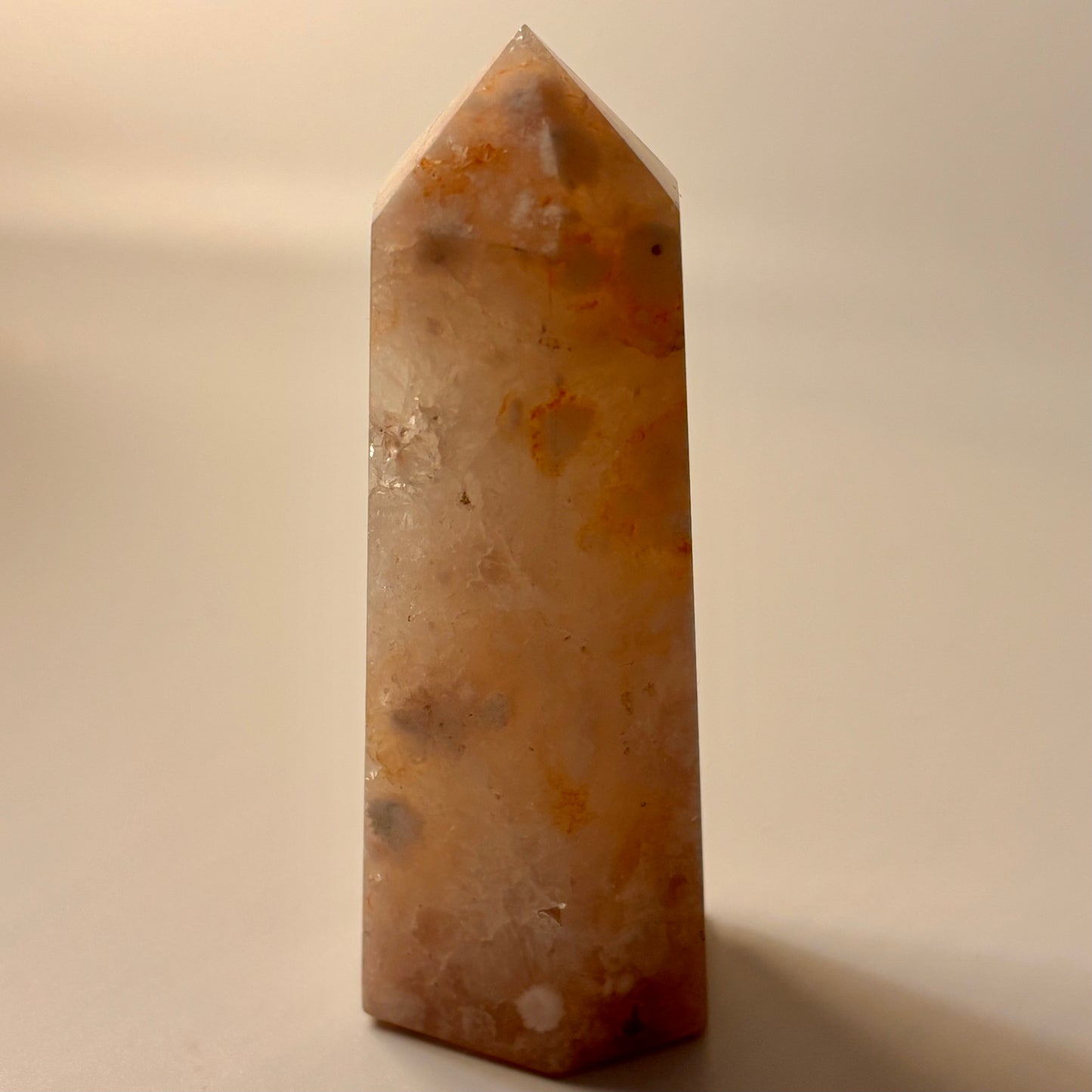 Pink Amethyst, Quartz & Flower Agate Tower #6