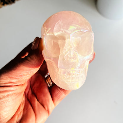 Aura Rose Quartz Skull #1