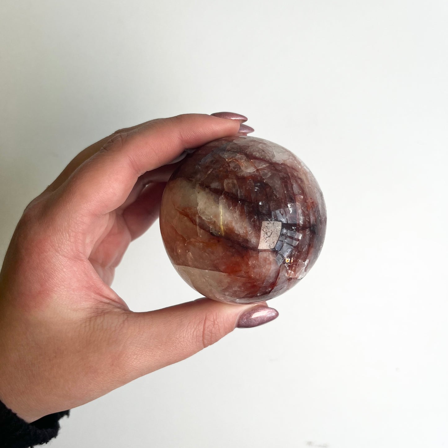 Large Fire Quartz Sphere