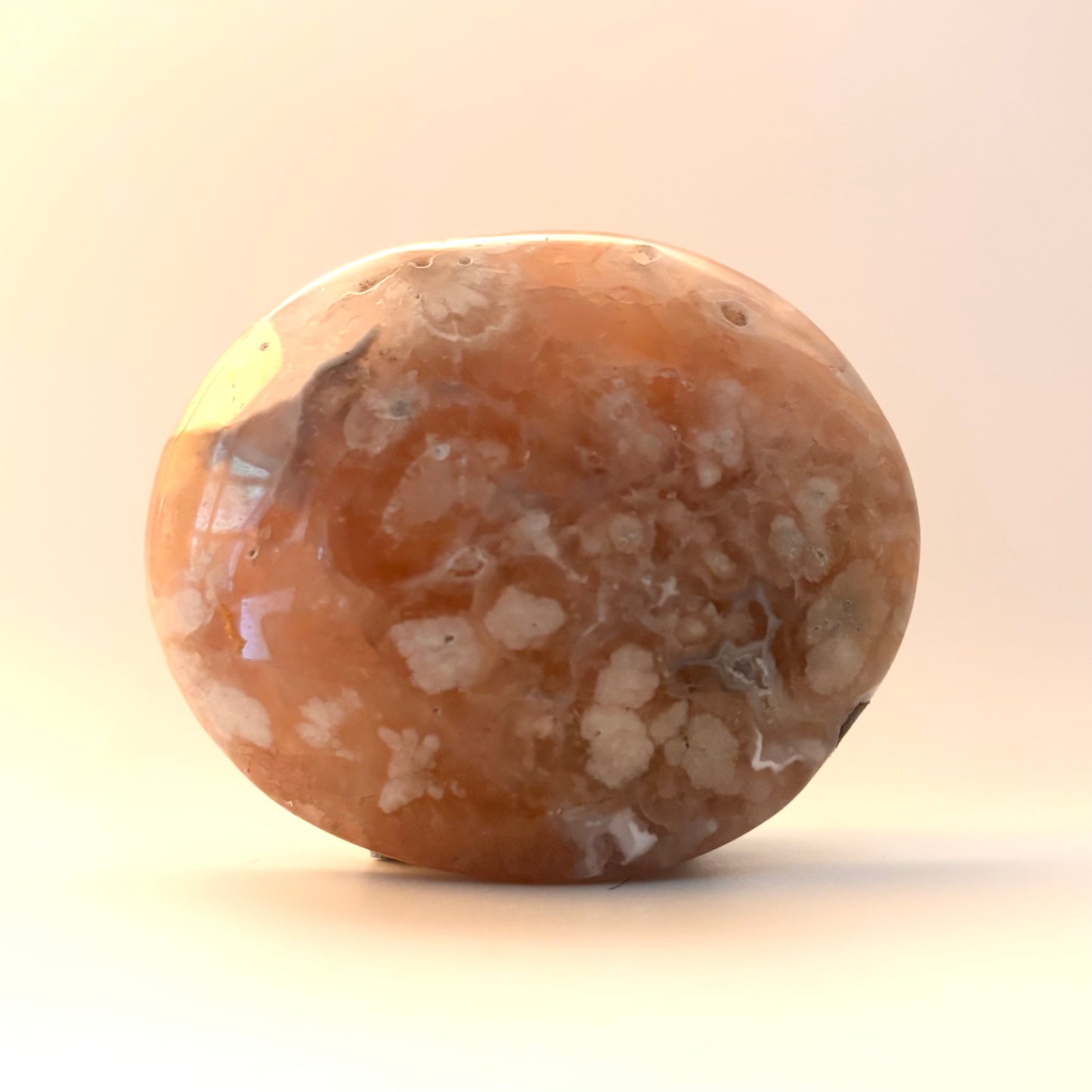 Flower Agate Palm Stone #4