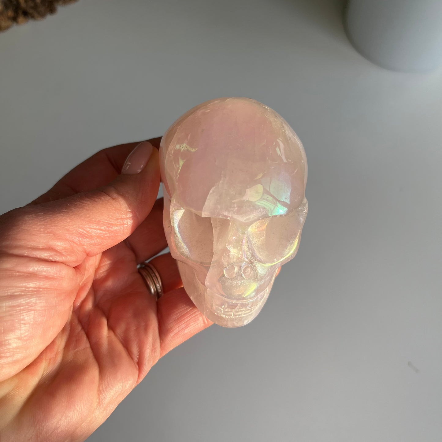 Aura Rose Quartz Skull #1