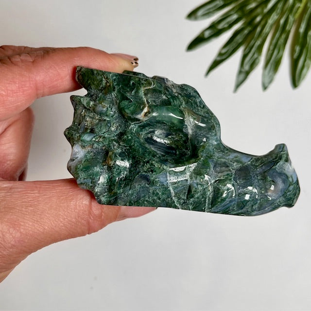 Moss Agate Dragon