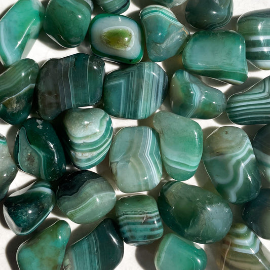 Green Agate Tumble