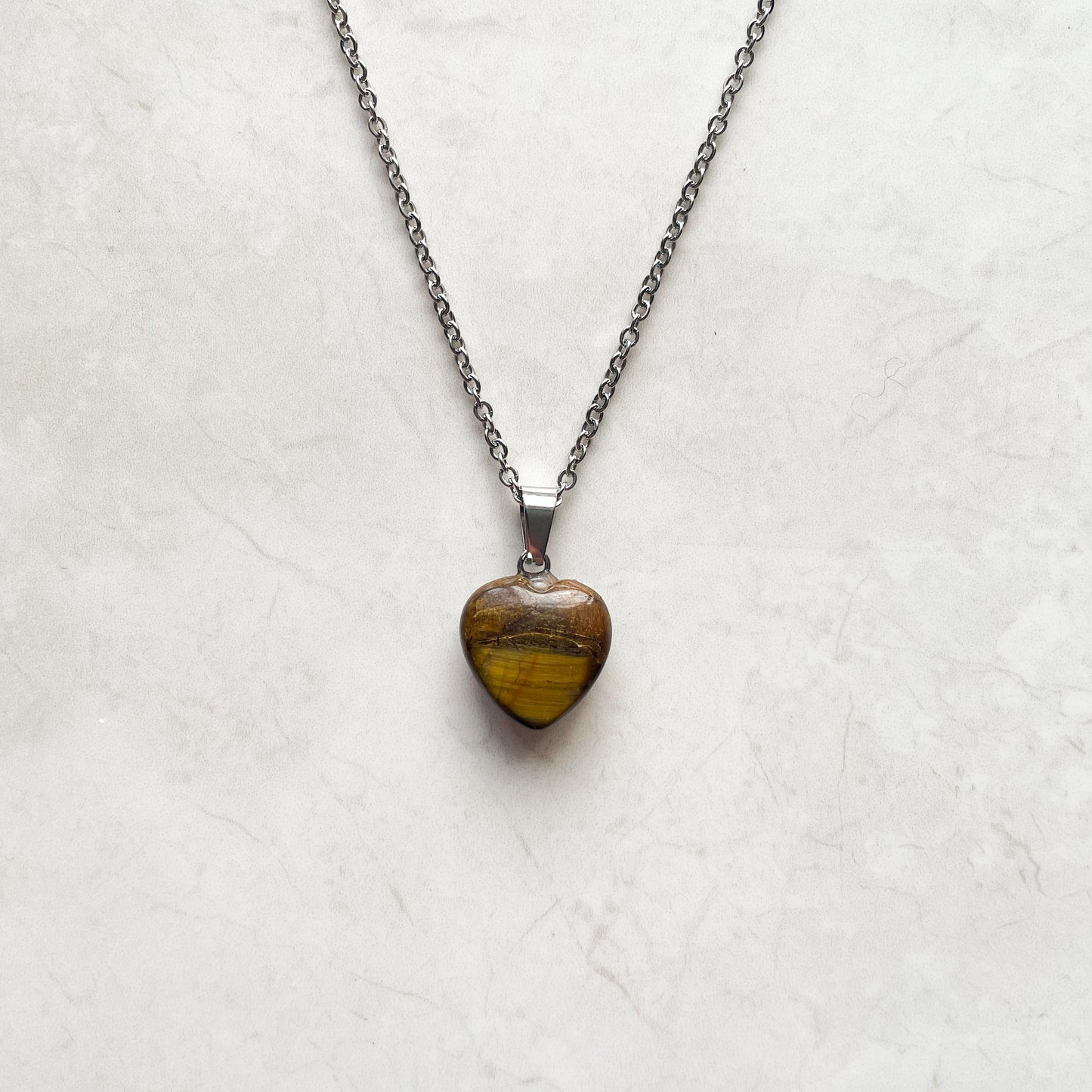 Tigers Eye Heart Necklace