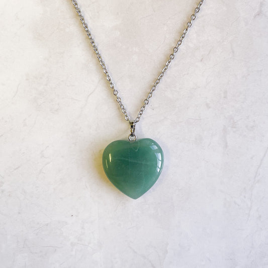 Green Aventurine Heart Necklace