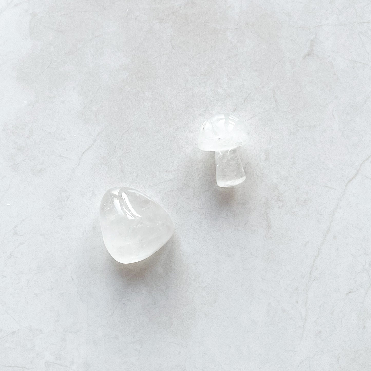 Clear Quartz Mini Mushroom Pocket Set