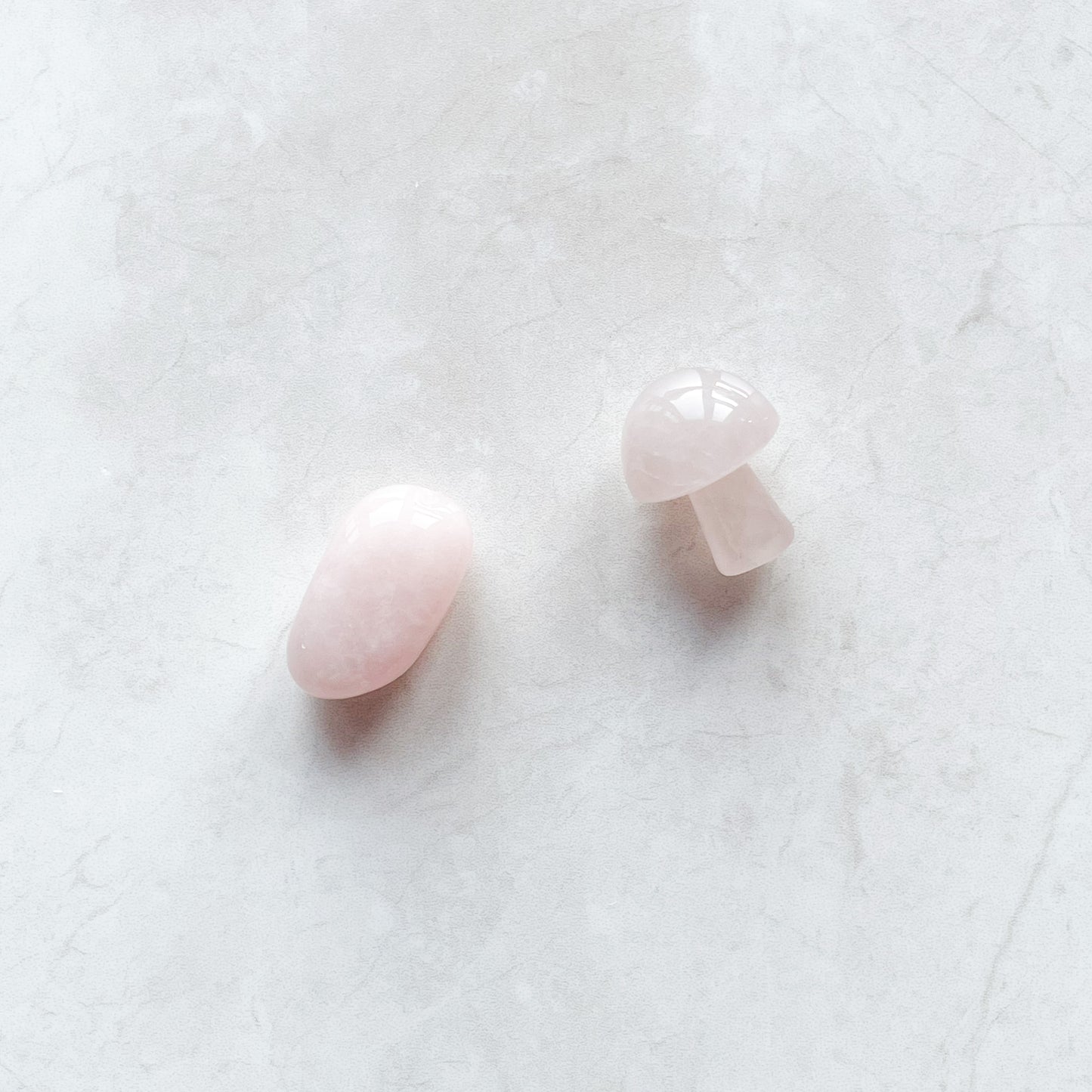 Rose Quartz Mini Mushroom Pocket Set