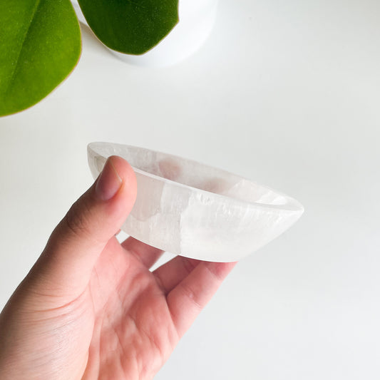 Selenite Round Bowl